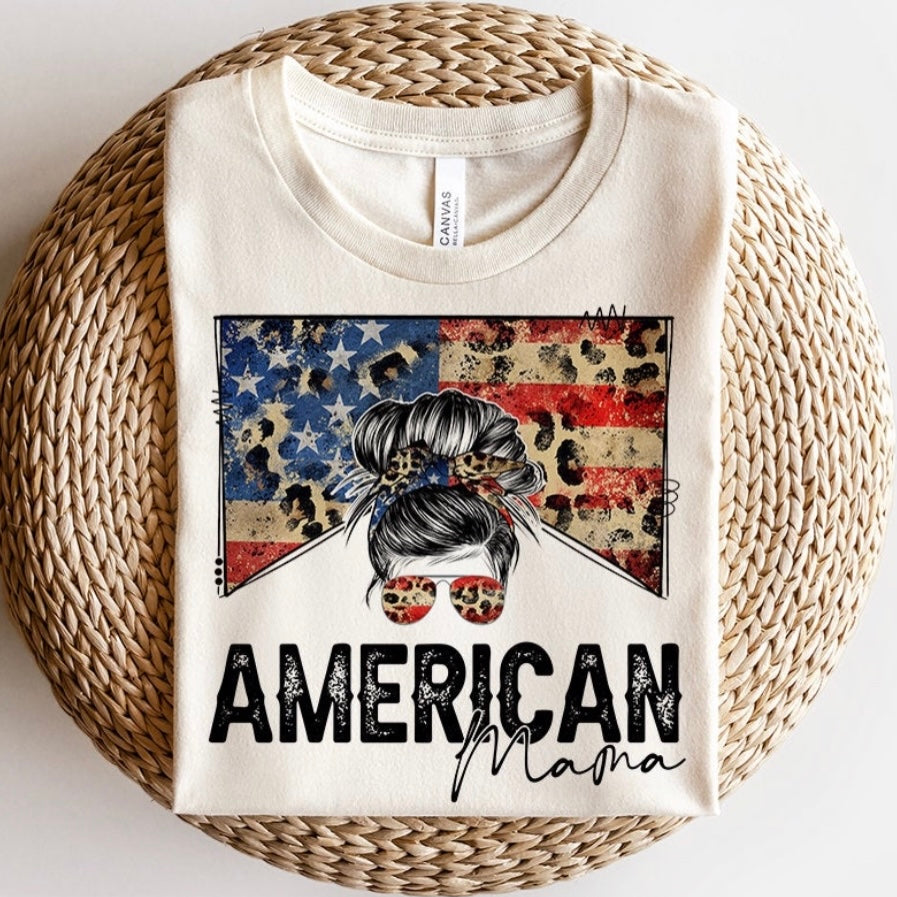 American Mama / Mini - American Flag & Leopard Print - 11 Style Options