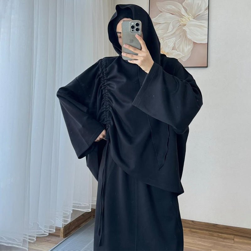 Integrated Hijab Hoodie & Maxi Skirt Set(MS194)