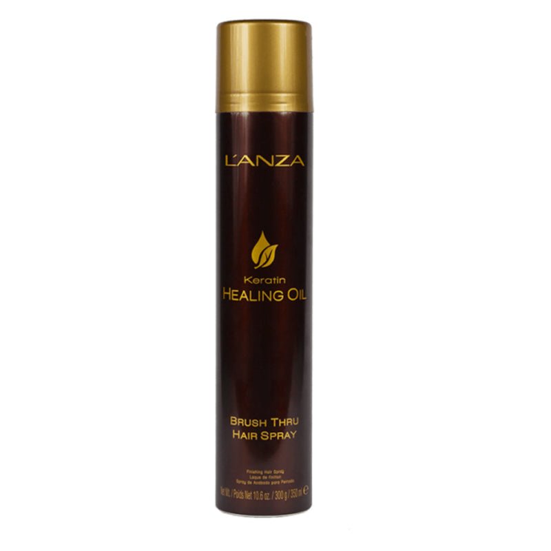 L'ANZA Keratin Healing Oil Brush Thru Hairspray, 10.6 oz