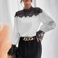 Lace Trim Blouse(MS387)