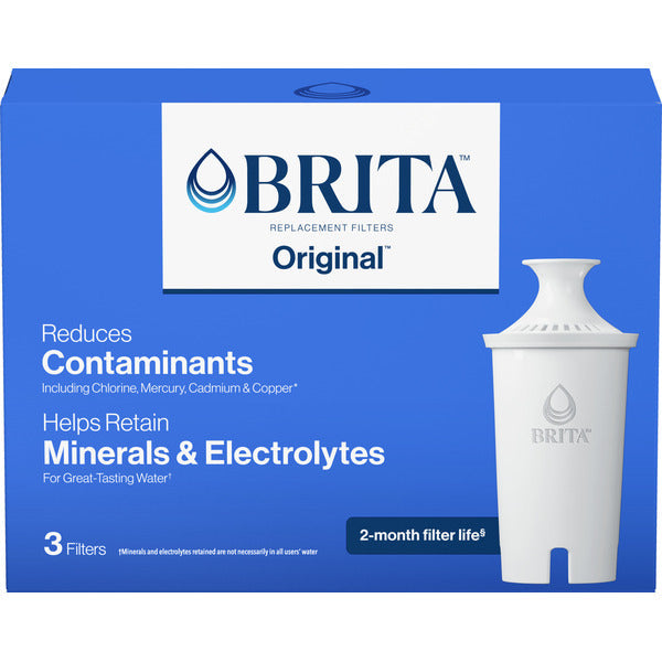 Brita Original Advanced Replacement Water Filter Pitcher 3 Pack