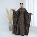 Leopard Print Batwing Maxi Dress(MA450)