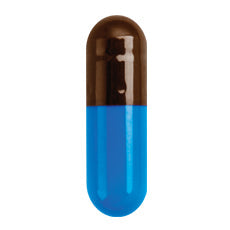 Empty Gelatin Capsules, Coni-Snap, Size 3, DS Brown/Light Blue (Cap 1000)