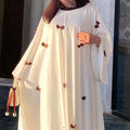 Loose Hem Long Abaya with Bell Sleeves & Butterfly Bow Detail (MA151)