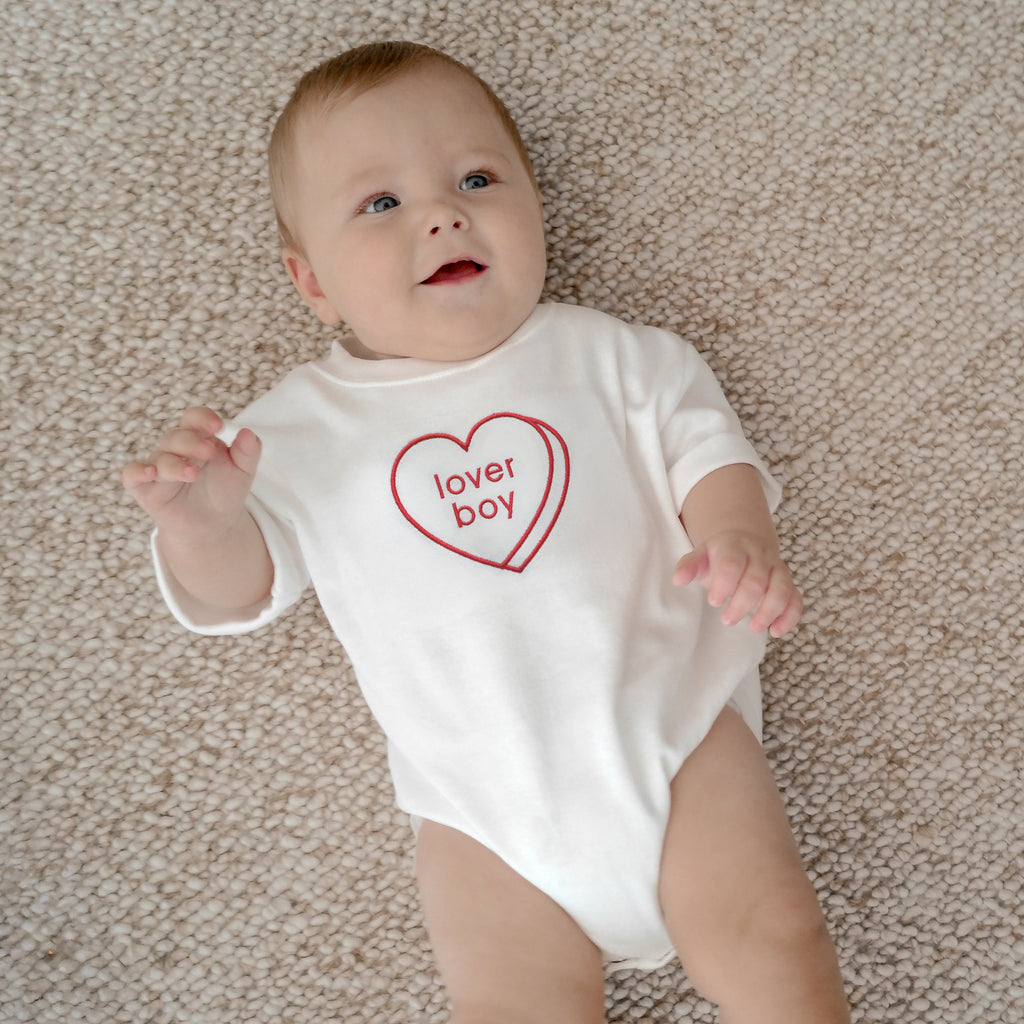 Lover Boy Valentine’s Day Shirt | Baby and Kids Candy Heart Tee