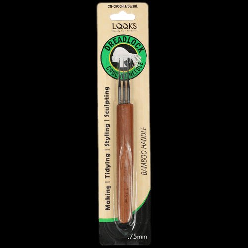 LQQKS Bamboo Handle Dreadlock Crochet Triple Needle