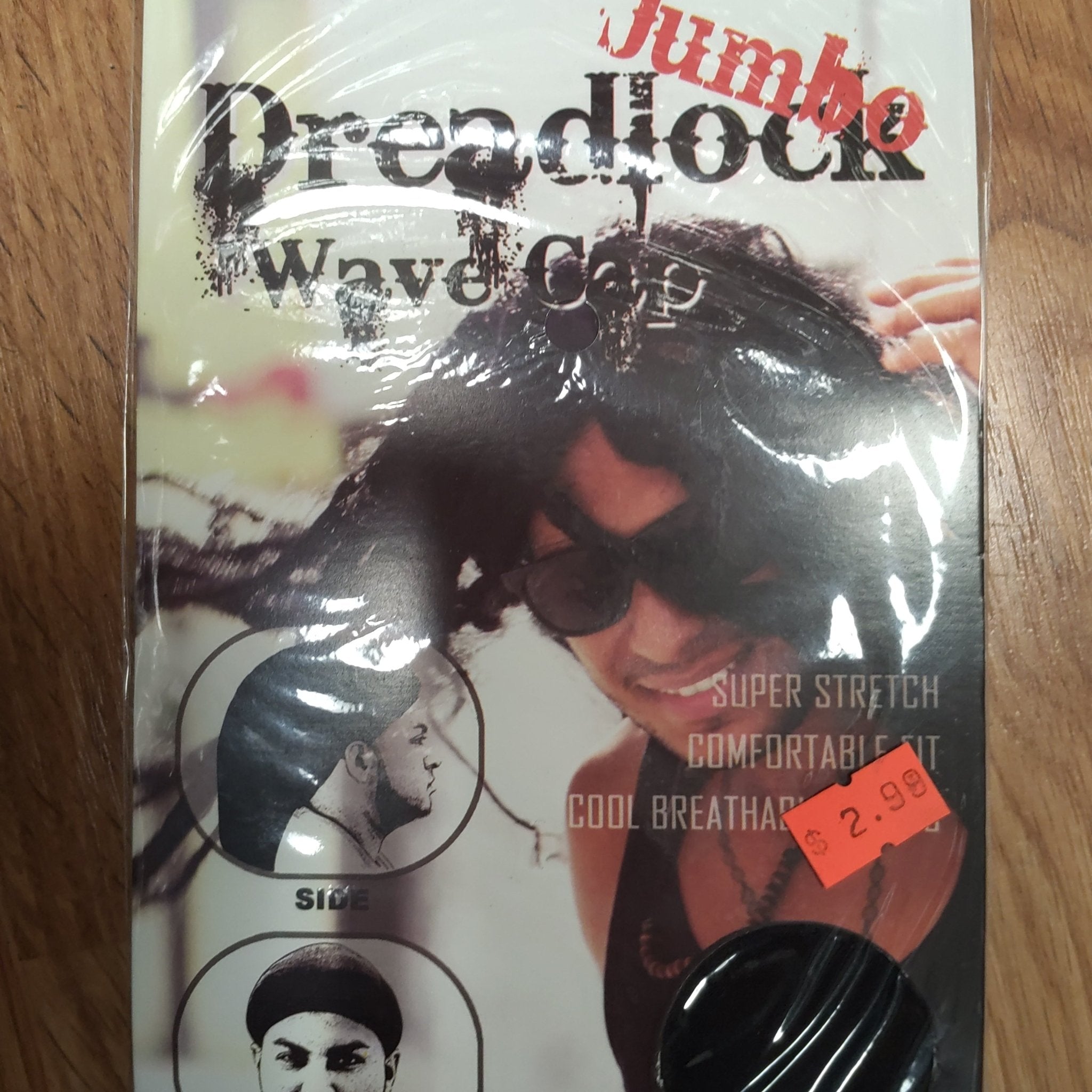 LQQKS Jumbo Dreadlock Wave Cap Black Locs Hair Cap