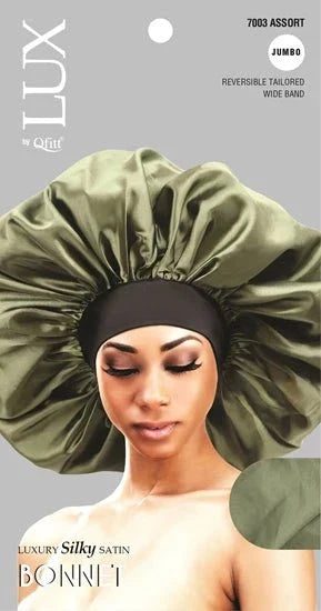 Lux by Qfitt Luxury Silky Satin Bonnet Jumbo (7004)