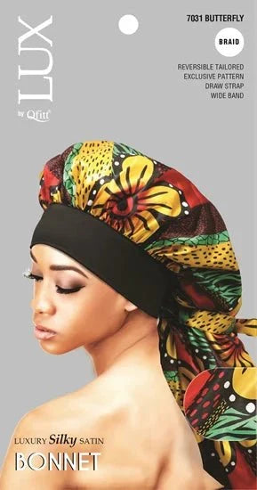 Qfitt Lux Silk Pattern Bonnet Braid, Color Butterfly
