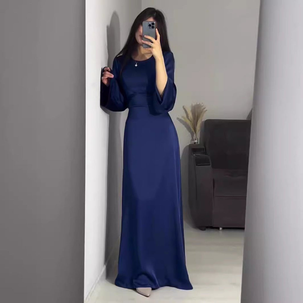 Waist Slim Abaya, Strappy Solid Color Abaya (MA106)