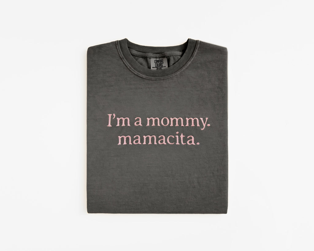 Embroidered Mamacita Shirt | Comfort Colors Oversized Mama T-Shirt