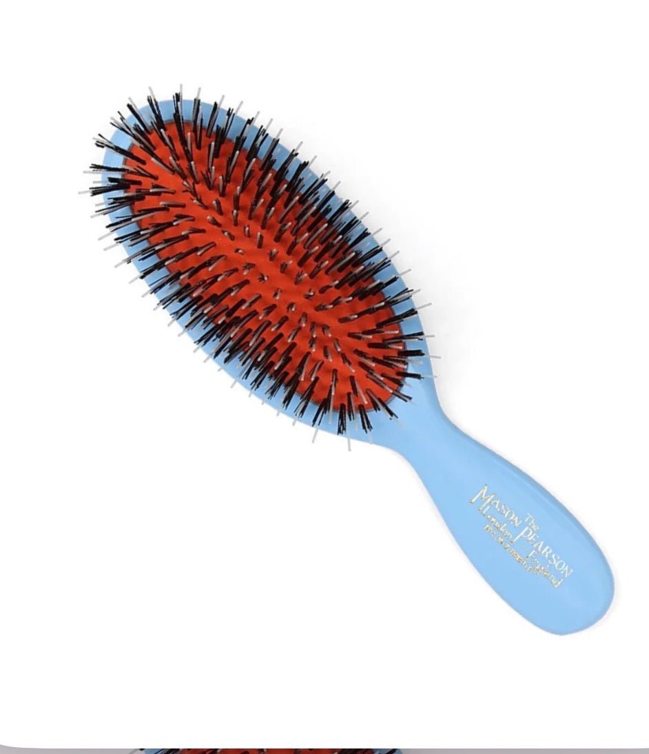 Mason Pearson Child's Pocket Hair Brush – CB4 Blue (Pure Boar Bristle) - NIB
