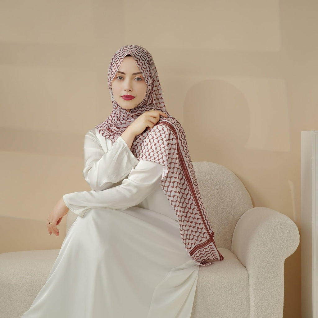 Chiffon Keffiyeh Hijab (MH045)