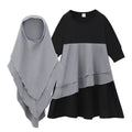 Matching Color Ruffle Abaya 2-Piece Set Kid Abaya(MKG011)