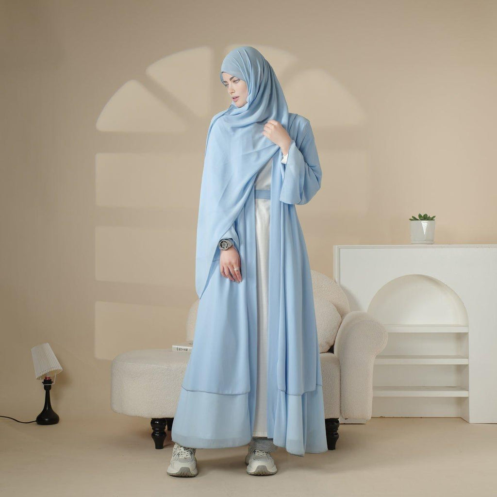 Stylish Chiffon Muslim Set Abaya (MOA008)