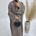 Linen Cardigan Open Abaya (MOA042)