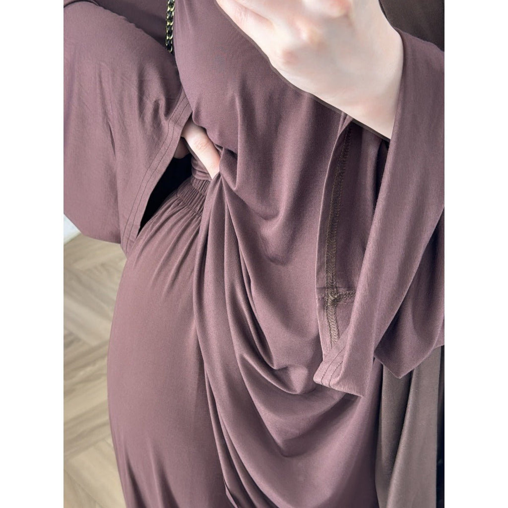 Modal Jersey Two-Piece Set | Muslim Women's Loose Fit Abaya (MS098)