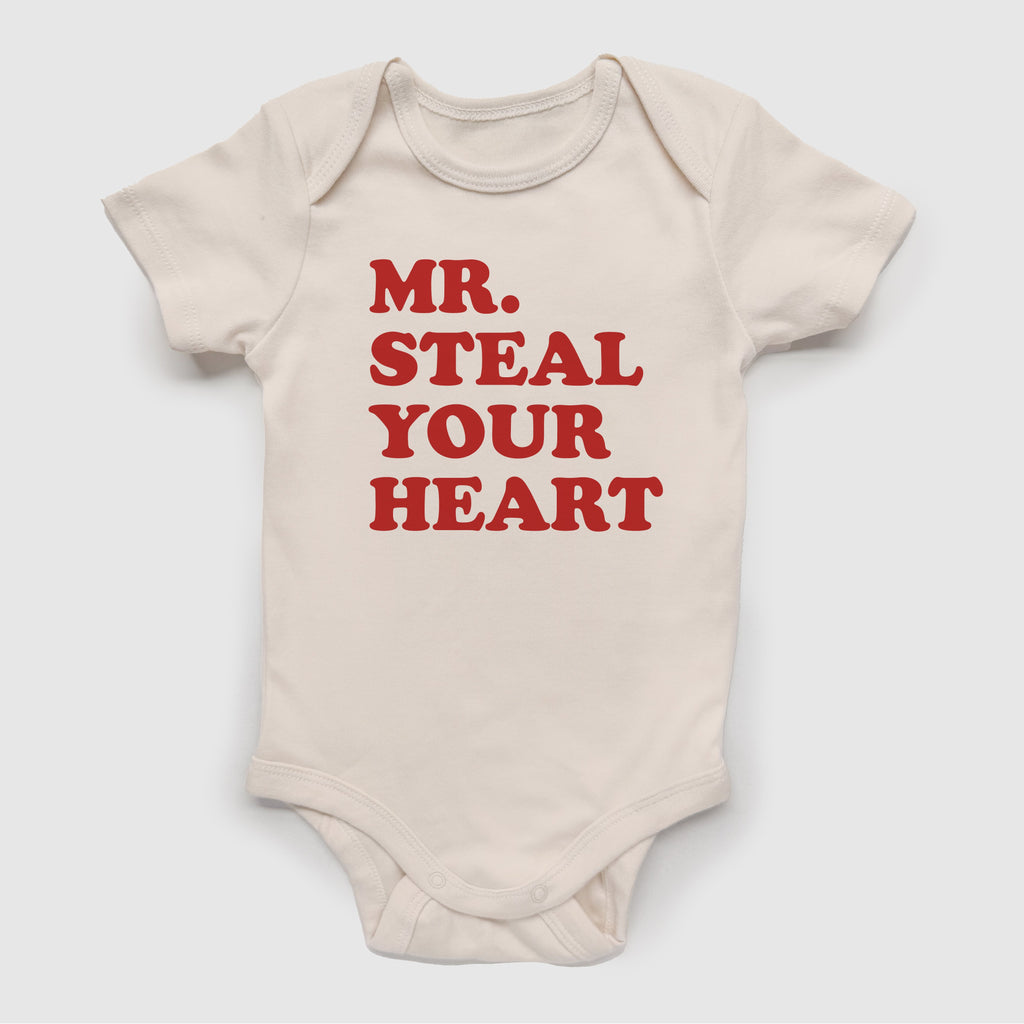 Mr. Steal Your Heart Toddler Tees and Baby Outfits