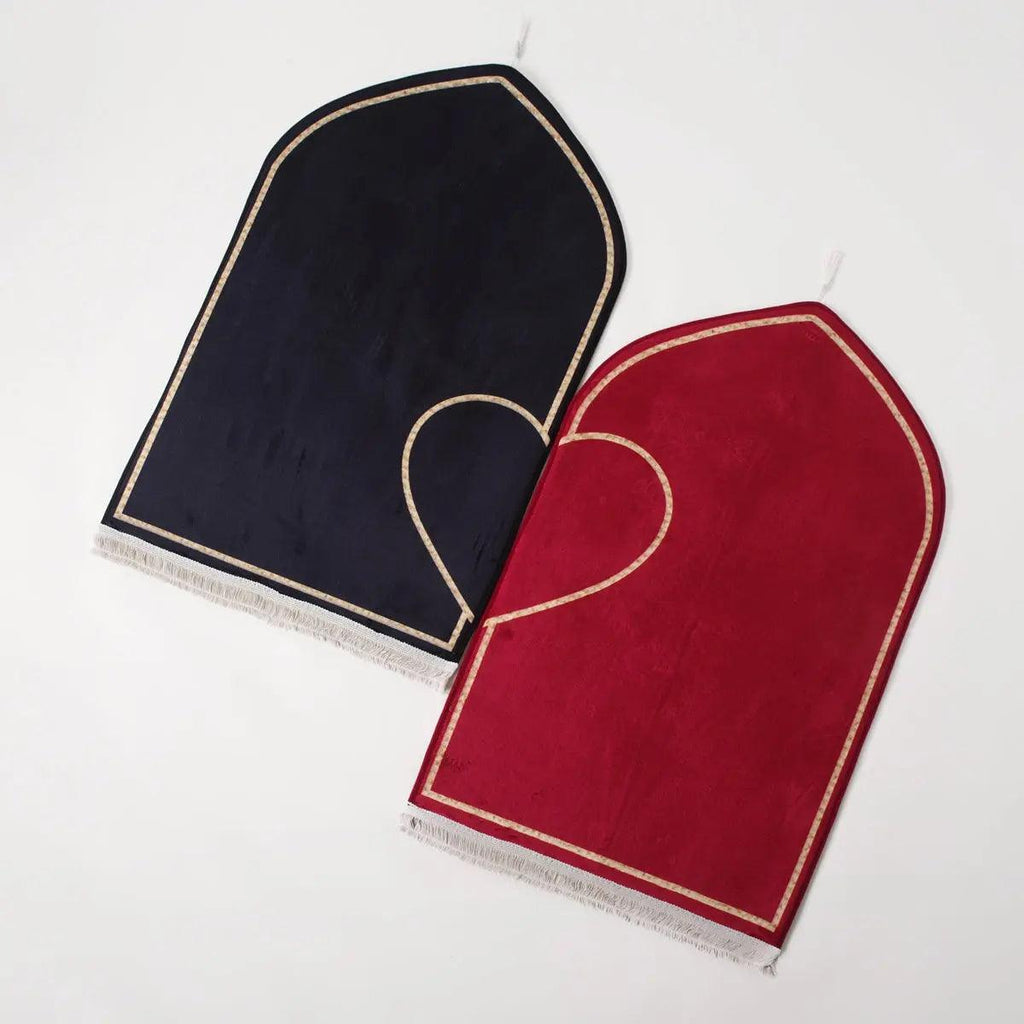 MR055 Non-Slip Embossing Flannel Interactive Heart Pattern Prayer Mat