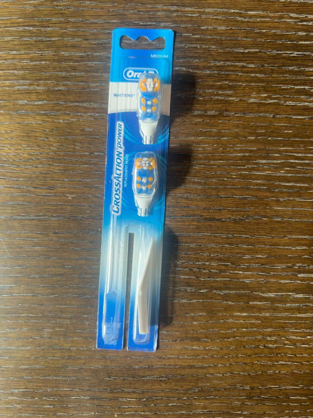 Oral-B CrossAction Power Whitening Medium Brush Heads, 2-Pack