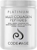 Codeage Multi Collagen Peptides Powder Platinum, Biotin & Keratin, Unflavored, 11.5 oz