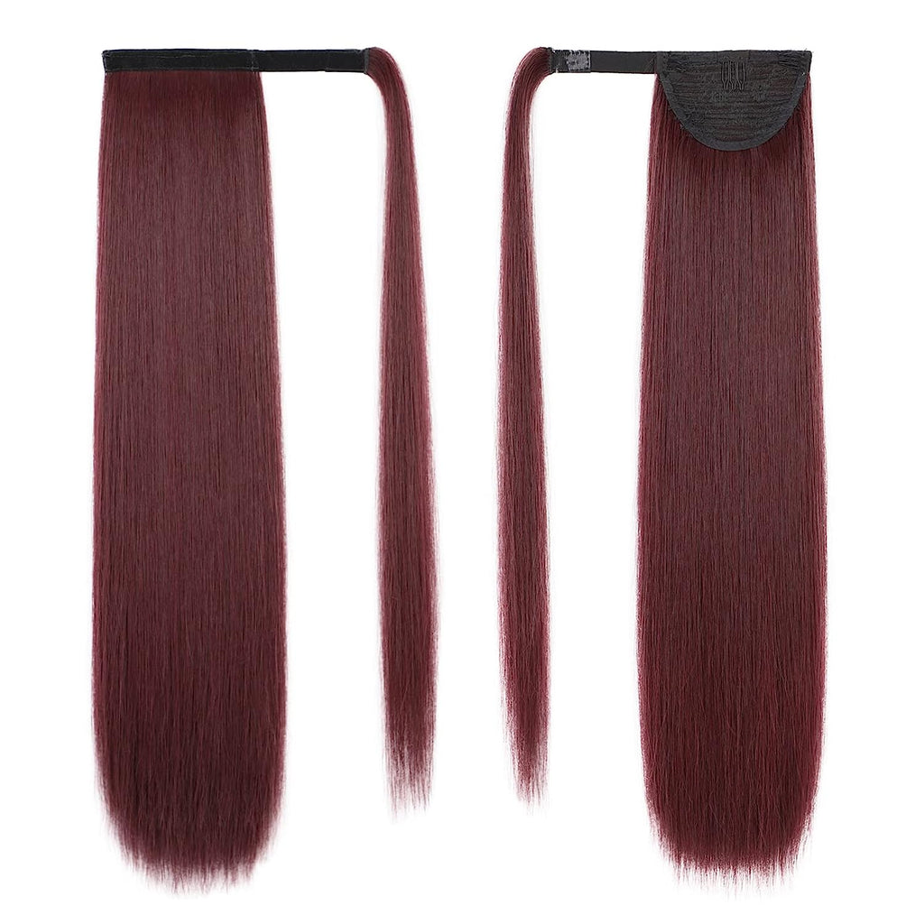 VIP Extensions Silky Straight Human Hair Ponytail, Color 34, 18 in