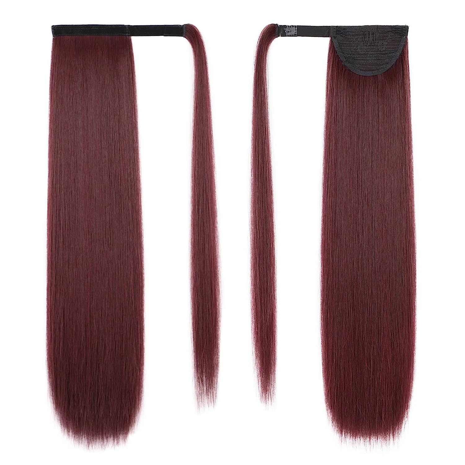 VIP Extensions Silky Straight Human Hair Ponytail, Color 34, 18 in
