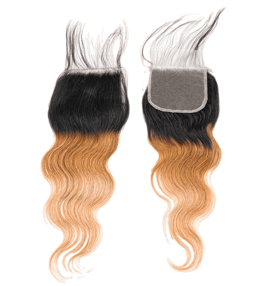 Rio Body Wave Closure 4x4 Gold, 14 in