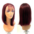 Rio Straight Human Hair Lace Front Wig, 99J, 14 in