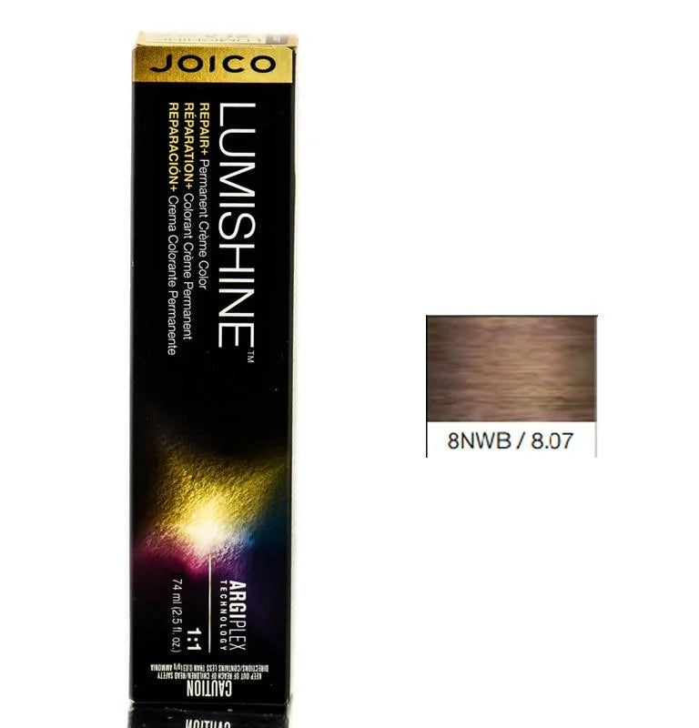 Joico Lumishine Permanent Creme Color 8NWB Natural Warm Beige Blonde, 2.5 oz