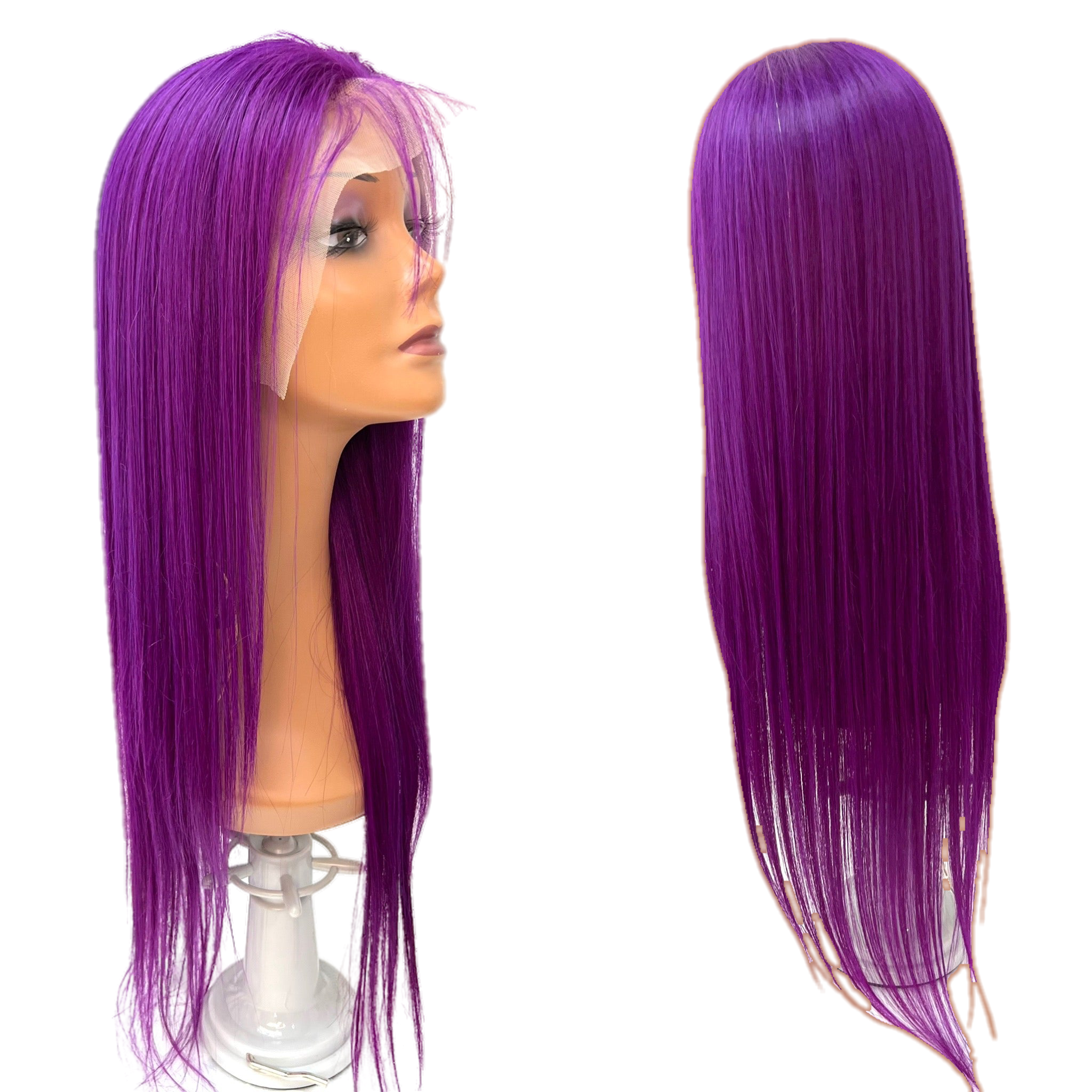 Rio Straight Human Hair Lace Front Wig, Burgundy, 26 in