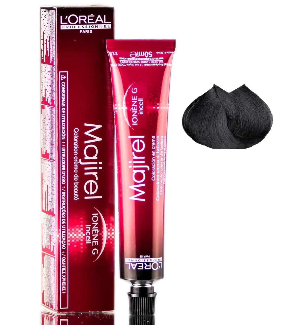 L'Oréal Professionnel Majirel Permanent Hair Color 1/1N – 1.7 oz