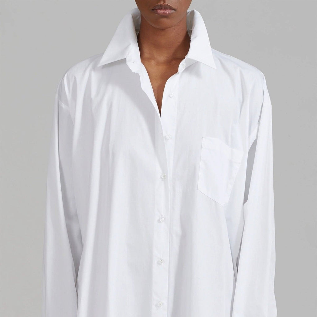 Oversized Shirt Dress with Side Slits(MS332)