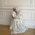 Printed Double-Layer Open Abaya & Hijab Set(MOA324)