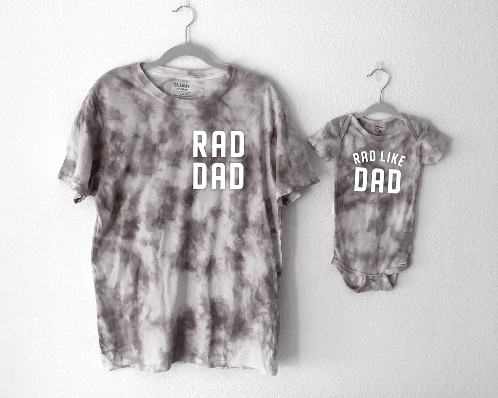 Rad Dad & Rad Like Dad Tie Dye Matching Shirts | Dad & Me Outfit