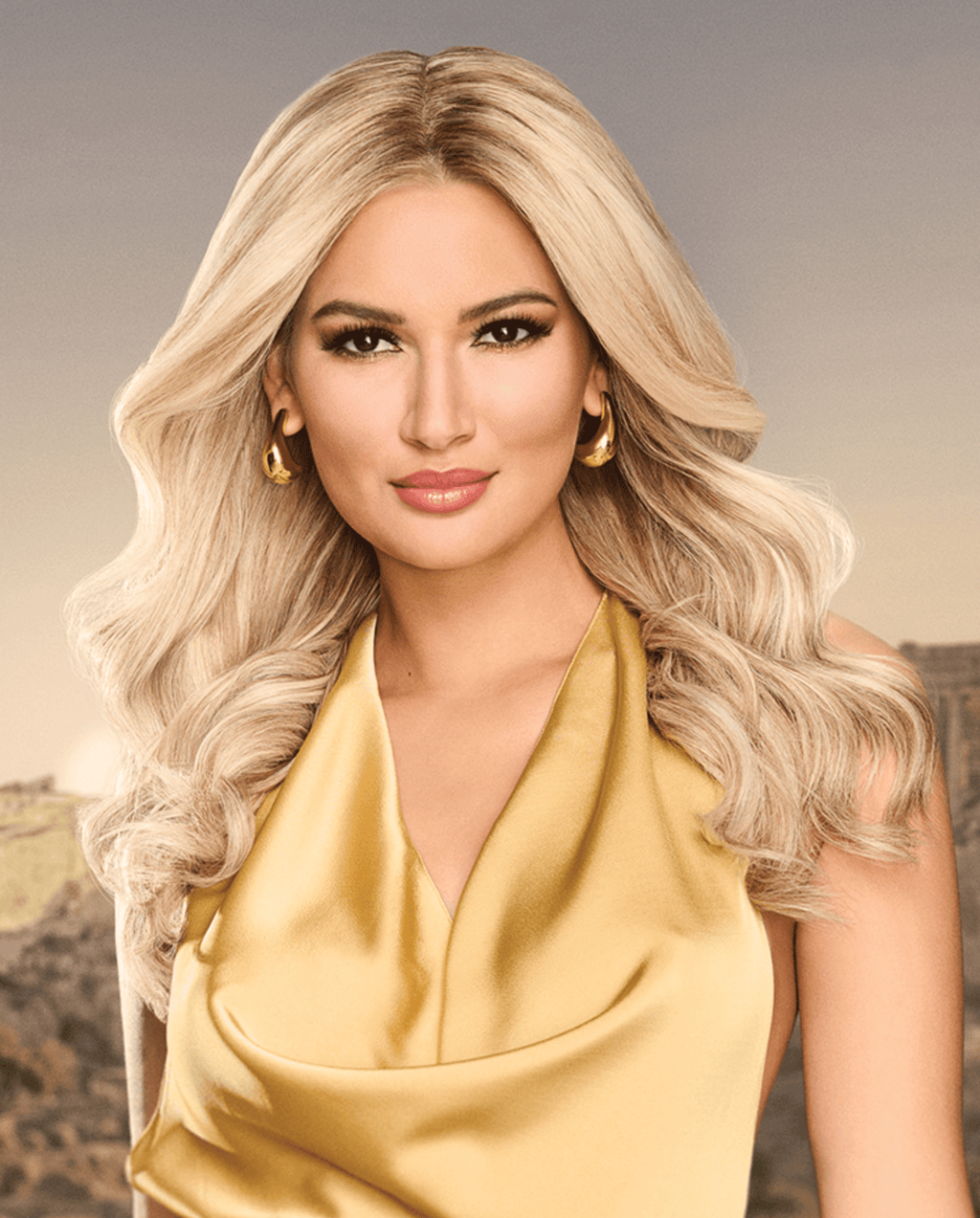 Raquel Welch Athenian Adventure Luxurious Long Layered Wig, Black Label Human Hair Collection by HairUWear, Average Cap, Rh9/24SS Shaded Café Latte