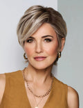 Raquel Welch Sheer Luxury Collection, Posh Premier Short Boycut Wig with Feather Lite Fiber Luxlite Cap Ll, Average, RL8/29 Hazelnut