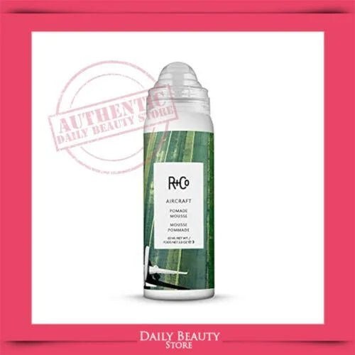 R+Co Aircraft Pomade Mousse Travel | Mousse for Body 2 Oz