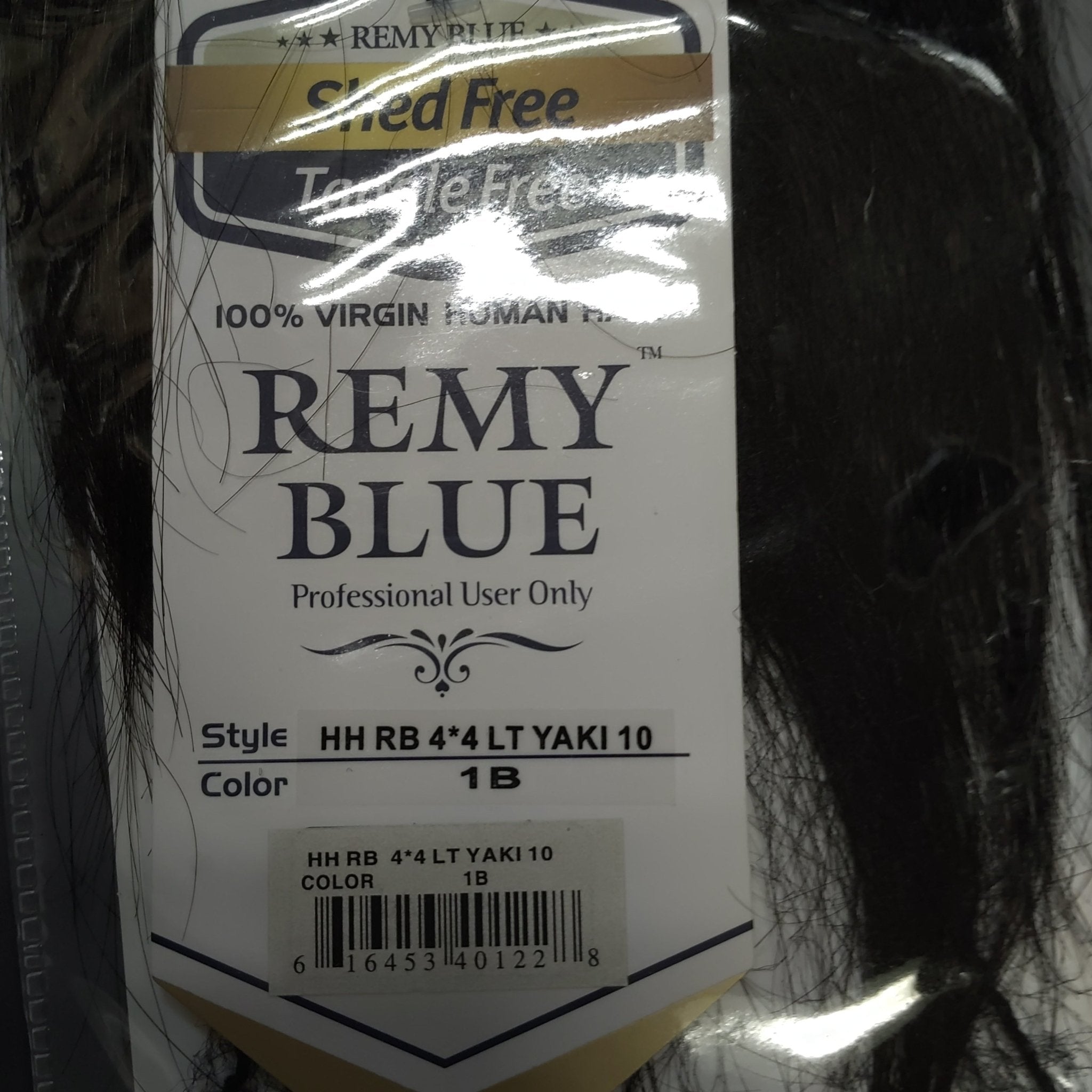 Remy Blue 4x4 Yaki 10" Closure Color 1B Hair Extension