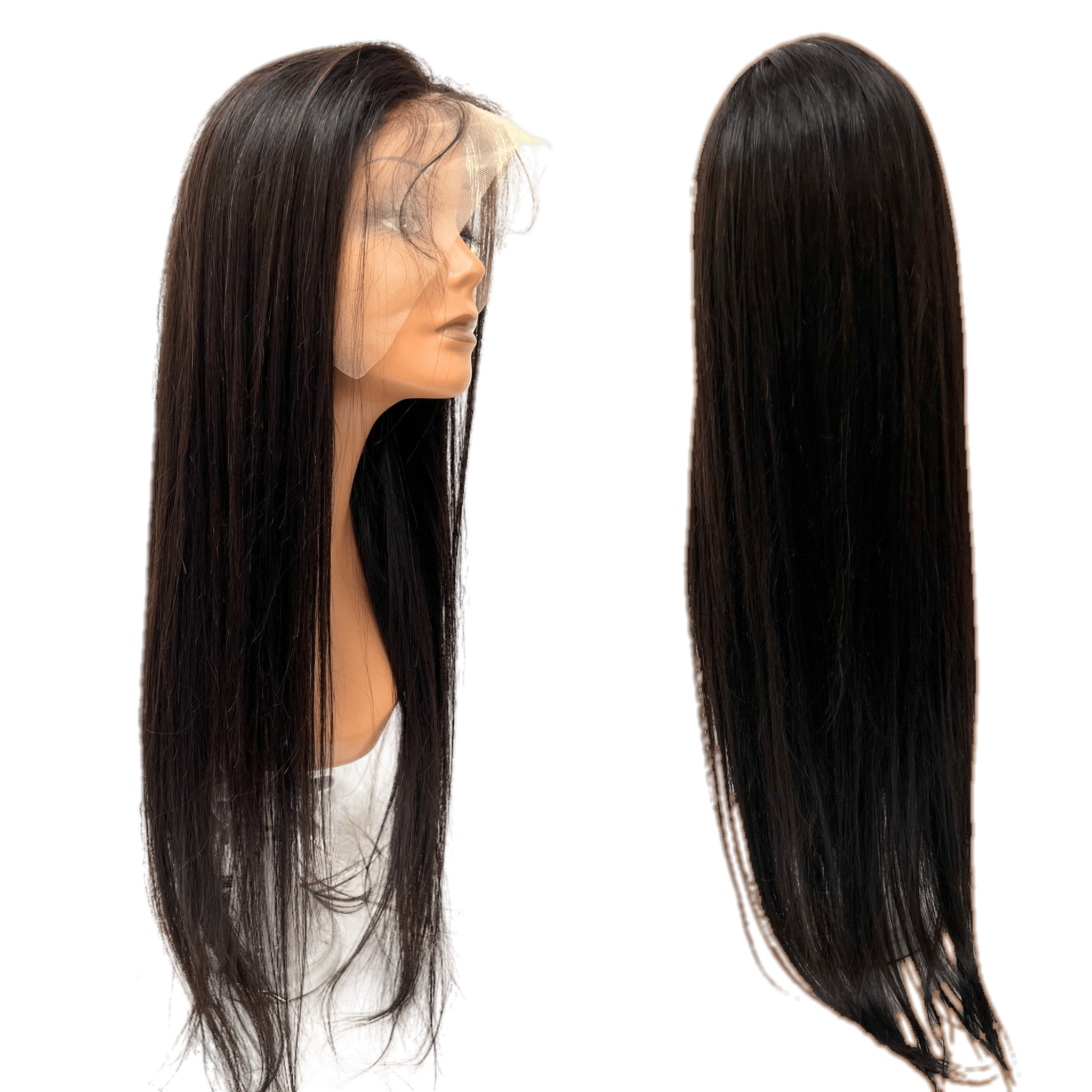 Rio Straight Frontal Wig Human Hair Natural Black