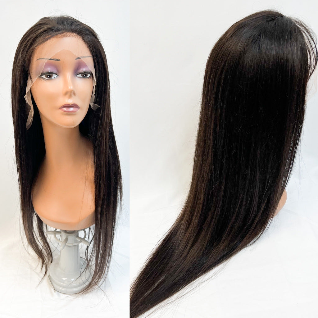 Rio Straight Frontal Wig Human Hair Natural Black