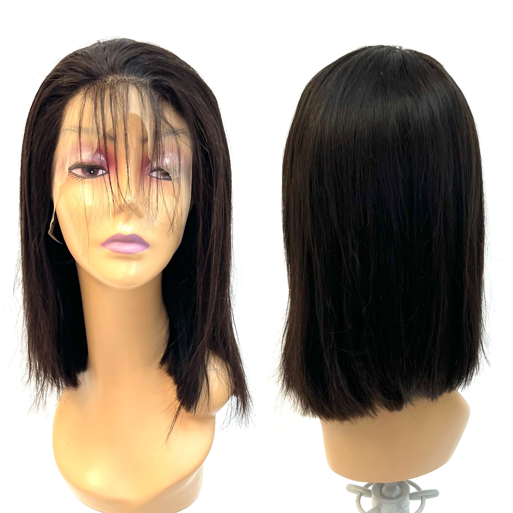 Rio Straight Frontal Wig Human Hair Natural Black