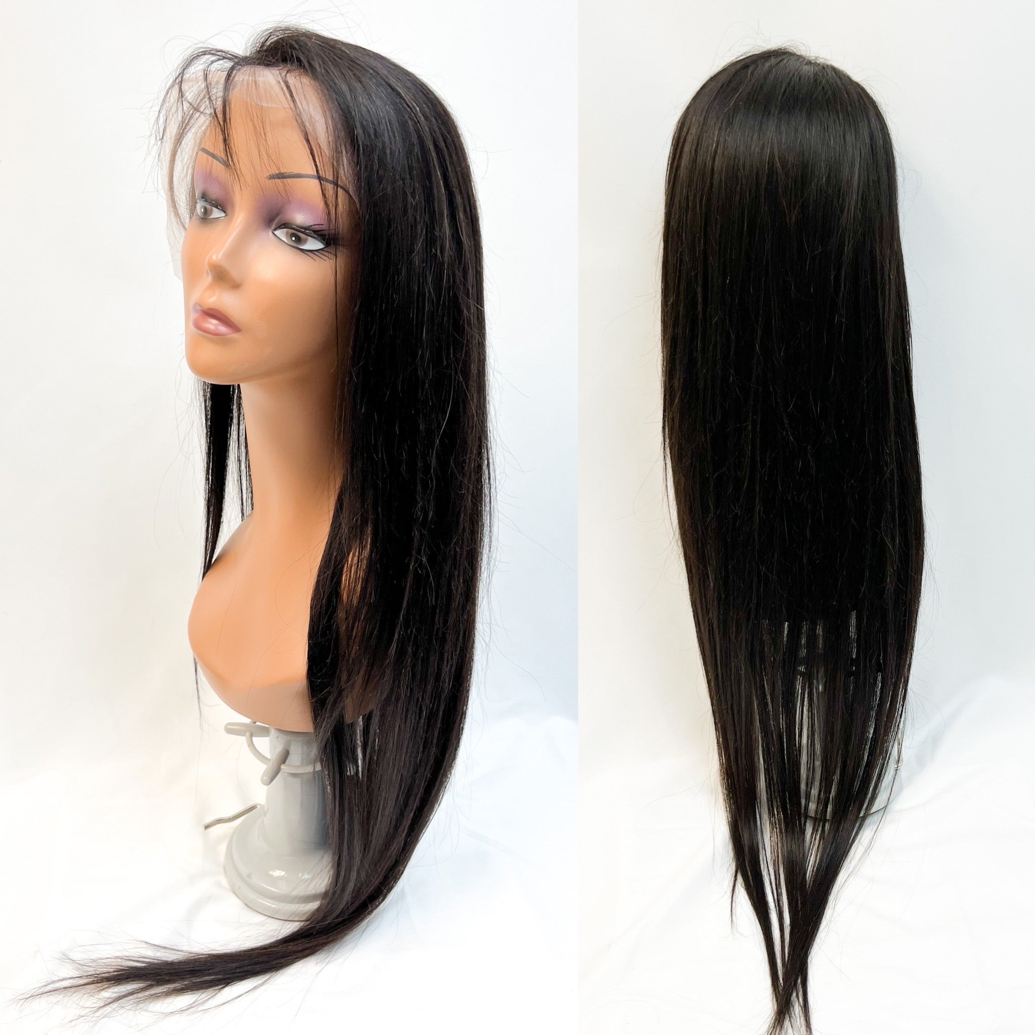 Rio Straight Frontal Wig Human Hair Natural Black