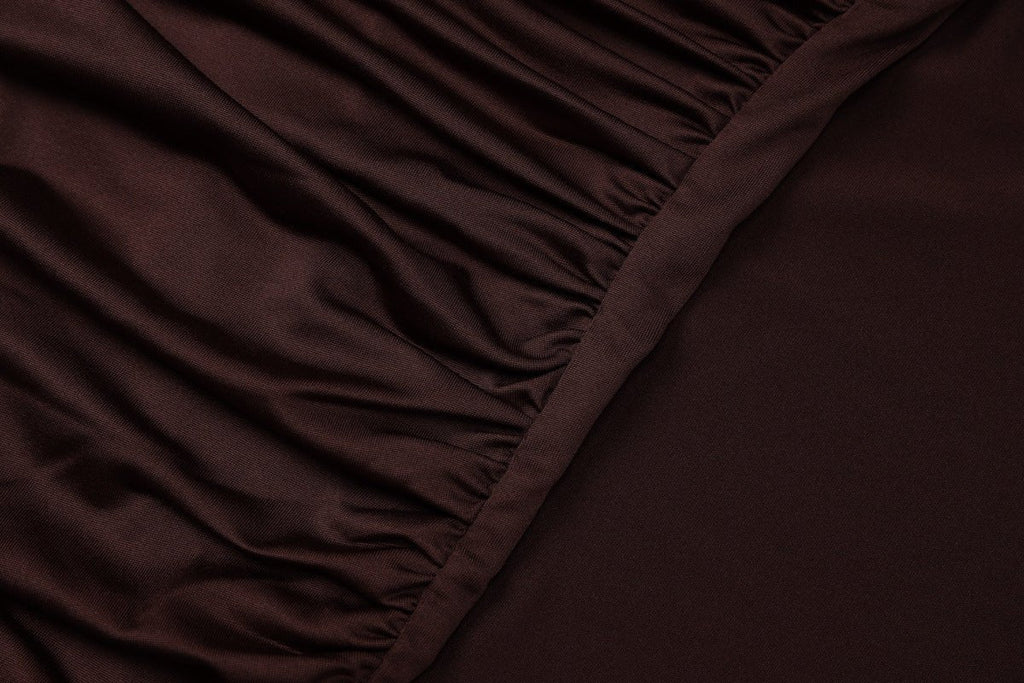 Ruched Bodycon Gown with Metal Hardware(MS233)