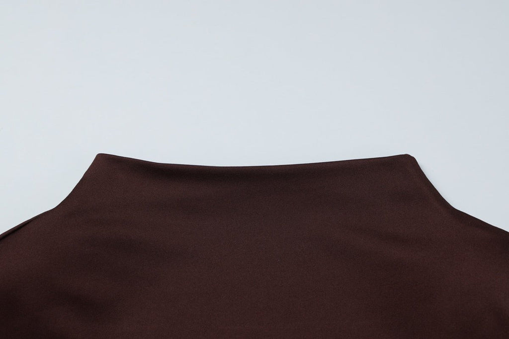 Ruched Bodycon Gown with Metal Hardware(MS233)