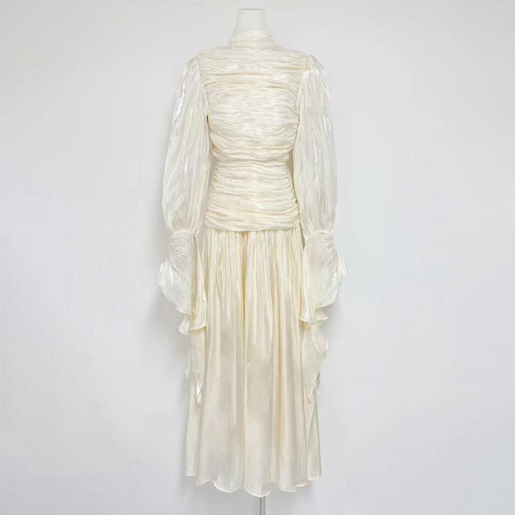 Ruched High Neck Evening Gown(MS221)