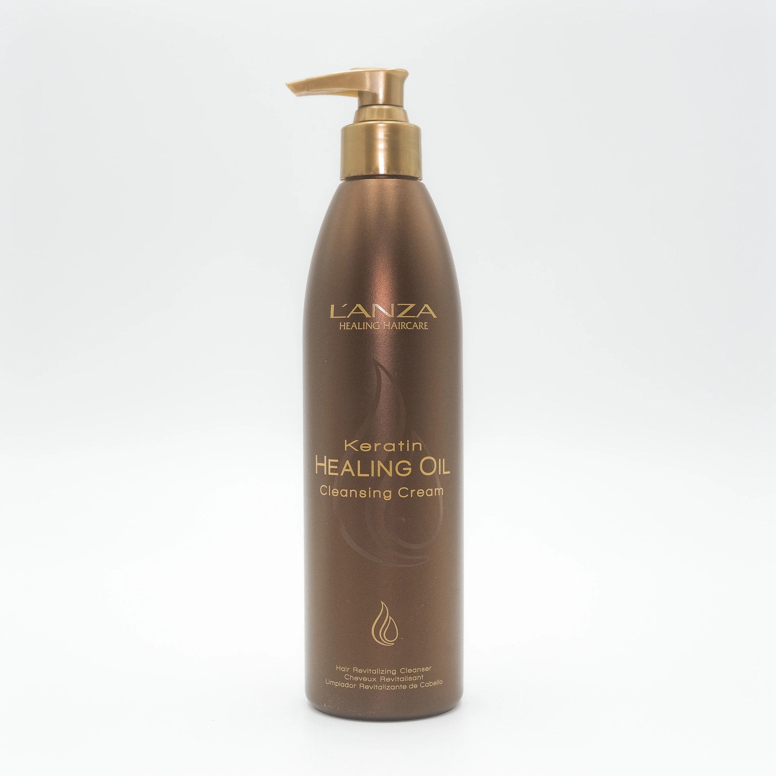 L'ANZA Keratin Healing Oil Cleansing Cream Hair Revitalizing Shampoo, 10.1 oz