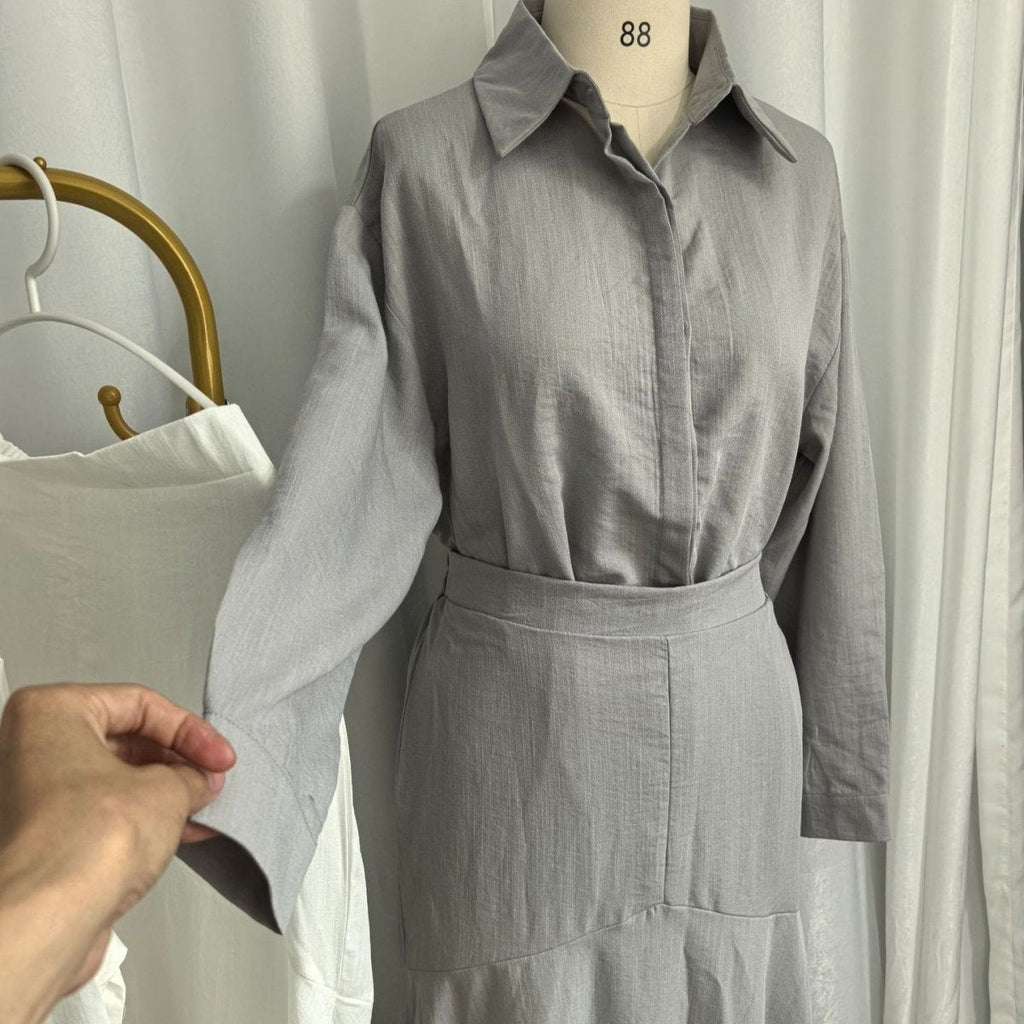 Shirt & Tiered Skirt Set(MS259)