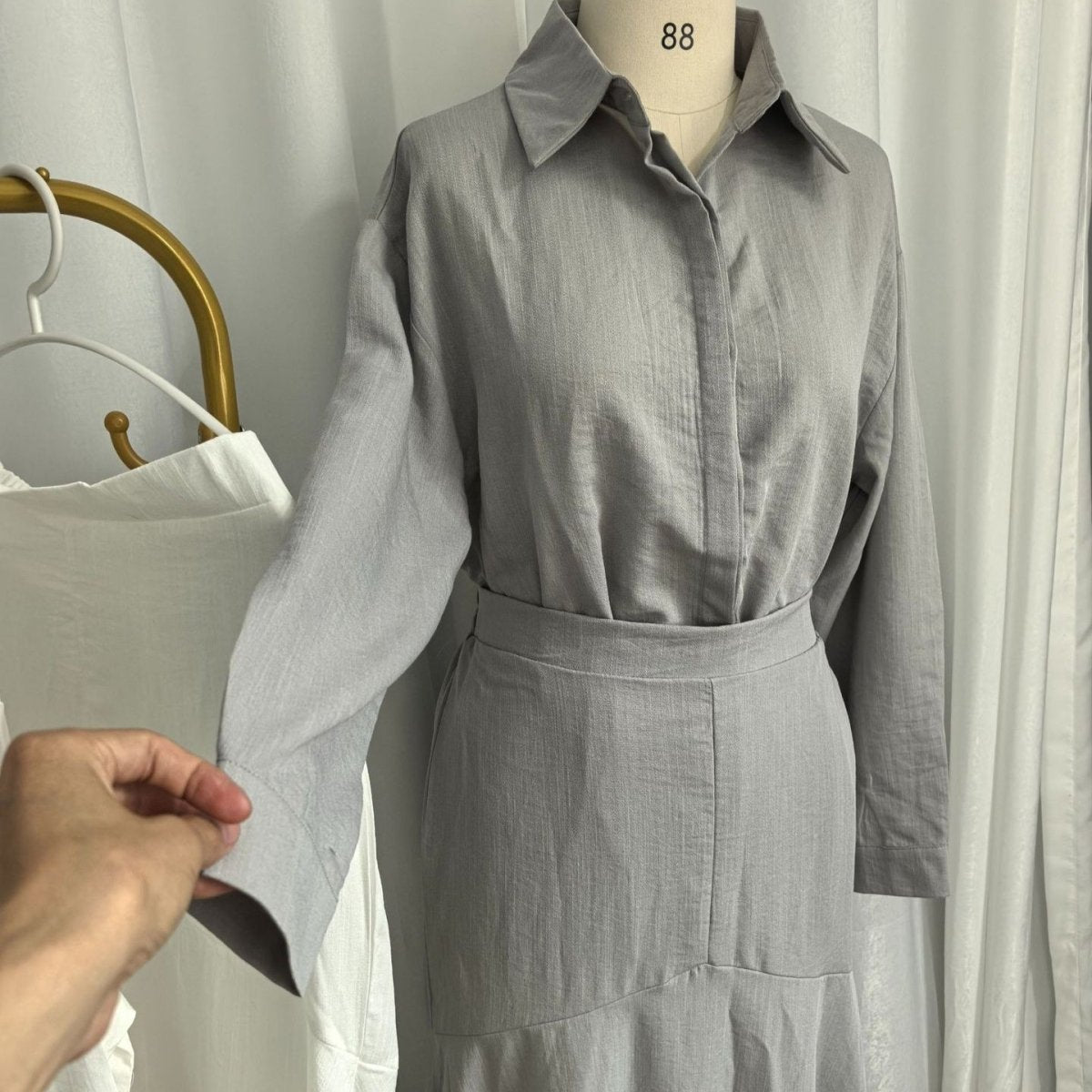 Shirt & Tiered Skirt Set(MS259)