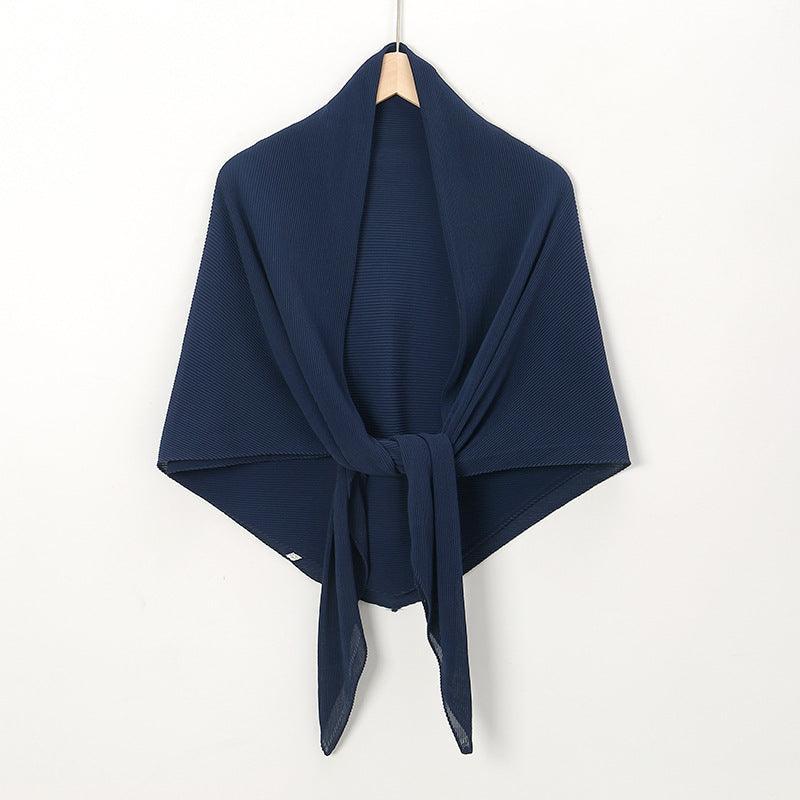 Solid Color Crinkle Chiffon Hijab - Lightweight Scarf for Women (MH040)
